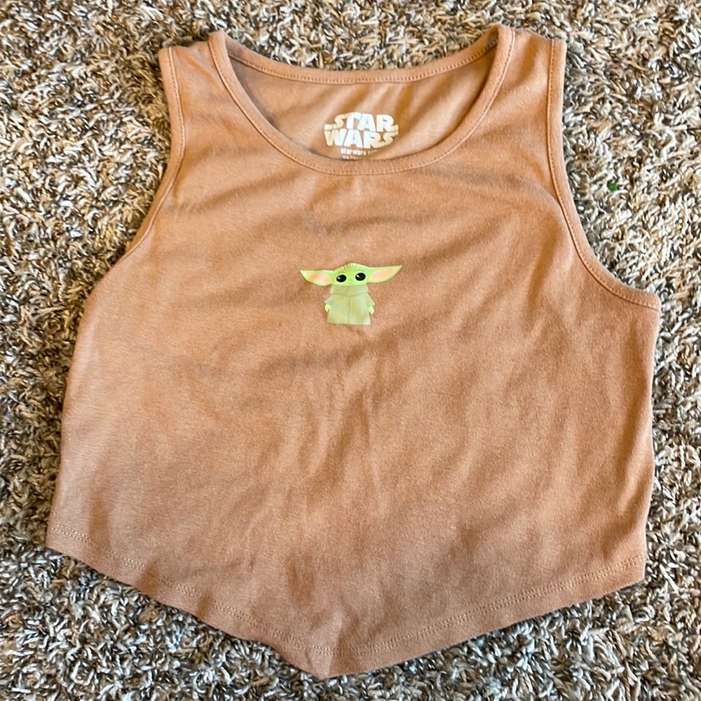 Star Wars Baby Yoda Cropped Top